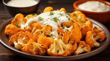 Baked Buffalo Cauliflower Bites