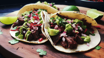 Beef Tacos with Homemade Guacamole