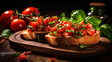 Bruschetta with Fresh Tomato and Basil