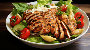 Caesar Pasta Salad with Grilled Chicken