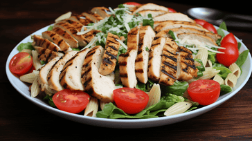 Caesar Pasta Salad with Grilled Chicken
