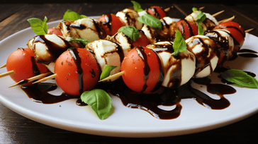 Caprese Skewers with Balsamic Glaze