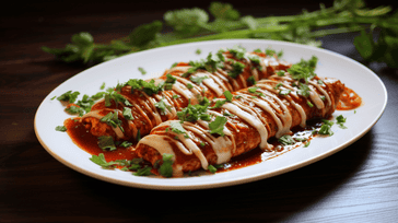 Chicken Enchiladas with Red Sauce