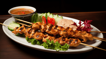 Chicken Satay with Peanut Sauce