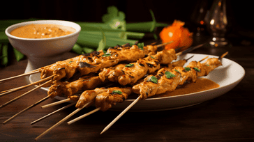 Chicken Satay with Peanut Sauce