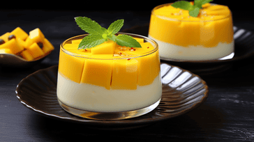 Chilled Mango Coconut Pudding