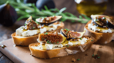 Crostini with Goat Cheese, Honey, and Fig Jam