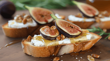 Crostini with Goat Cheese, Honey, and Fig Jam