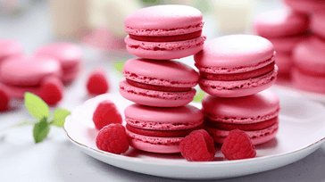 Delicate Raspberry Macarons
