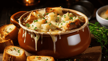 French Onion Soup with Gruyere Croutons