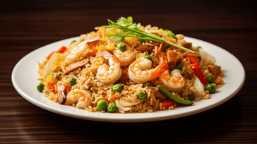 Fried Rice with Shrimp and Vegetables