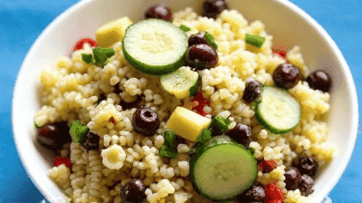 Greek Orzo Pasta Salad with Kalamata Olives Cucumber  LemonDill Dressing