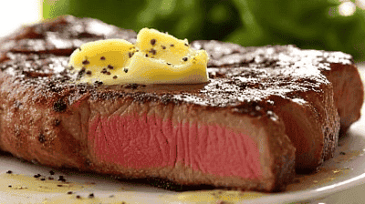 Grilled Steak with Garlic Butter