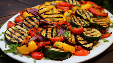 Grilled Vegetable Salad with Balsamic Glaze