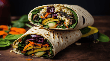 Grilled Vegetable and Hummus Wrap