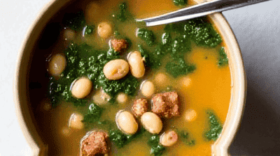 Hearty Tuscan White Bean  Kale Soup with Crispy Pancetta A Rustic Italian Delight