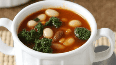 Hearty Tuscan White Bean  Kale Soup with Crispy Pancetta A Rustic Italian Delight