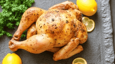 Lemon Herb Roasted Whole Chicken