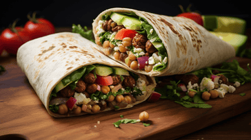 Mediterranean Chickpea Salad Wrap