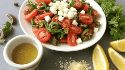 Mediterranean Chopped Salad with LemonOregano Vinaigrette  Feta