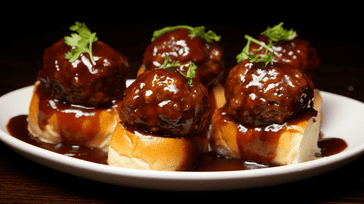 Mini BBQ Meatball Sliders