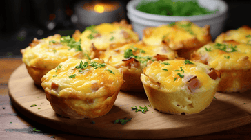 Mini Ham and Cheese Quiches
