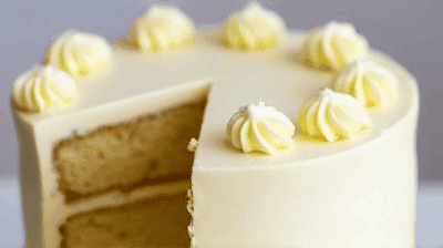 Moist Vanilla Cake with Buttercream Frosting