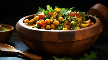 Moroccan Chickpea Salad with Lemon-Tahini Dressing