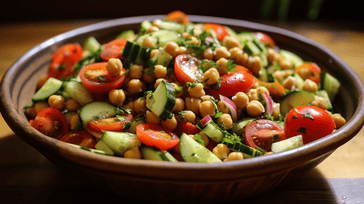Moroccan Chickpea Salad with Lemon-Tahini Dressing
