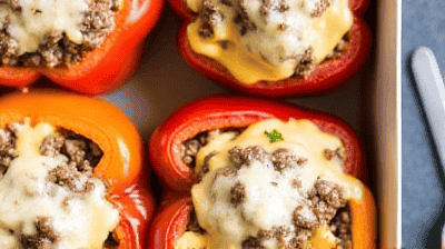 Philly Cheesesteak Stuffed Peppers LowCarb Twist All the Flavor Without the Bread