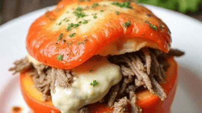 Philly Cheesesteak Stuffed Peppers LowCarb Twist All the Flavor Without the Bread