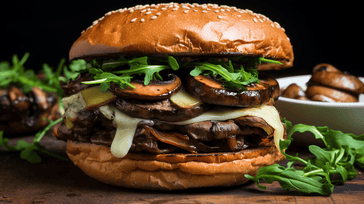 Portobello Mushroom Burger with Swiss Cheese