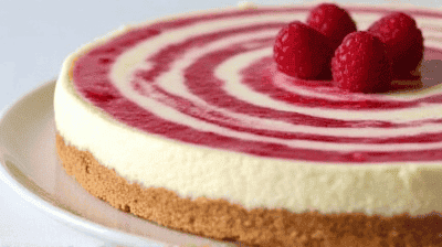Raspberry Swirl Cheesecake