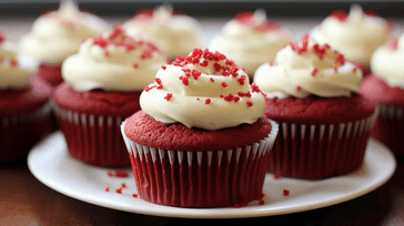 Red Velvet Cupcakes with Cream Cheese Frosting