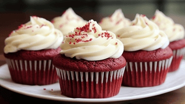 Red Velvet Cupcakes with Cream Cheese Frosting