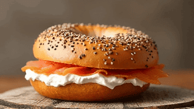 Smoked Salmon and Cream Cheese Bagel