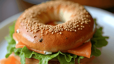 Smoked Salmon and Cream Cheese Bagel