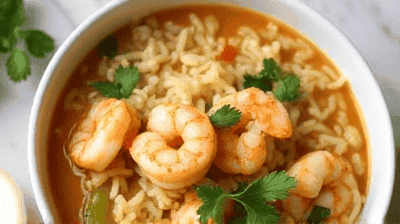 Spicy Thai Coconut Curry Soup with Shrimp  Rice Noodles A FlavorPacked Bowl