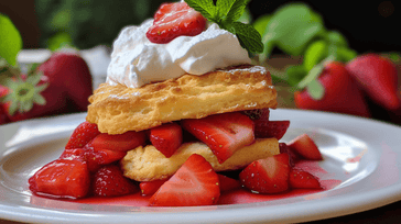 Strawberry Shortcake with Fresh Whipped Cream