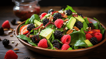 Summer Berry Spinach Salad with Citrus Dressing