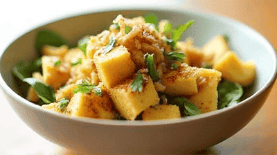 Thai Mango Salad with Spicy Peanut Dressing  Toasted Coconut