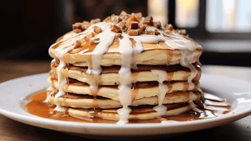 Warm Cinnamon Roll Pancakes